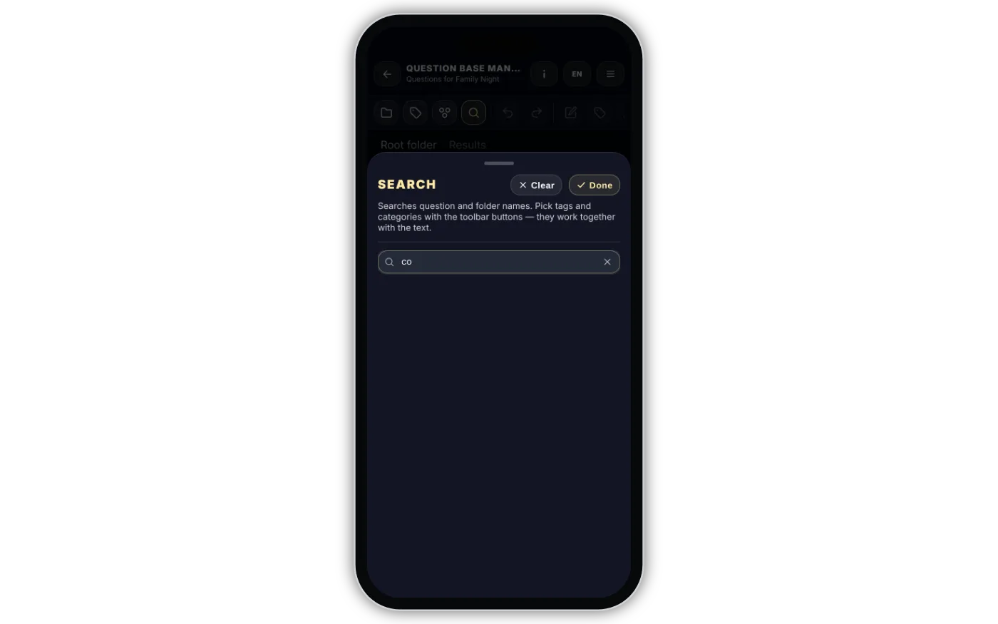 Search on a phone