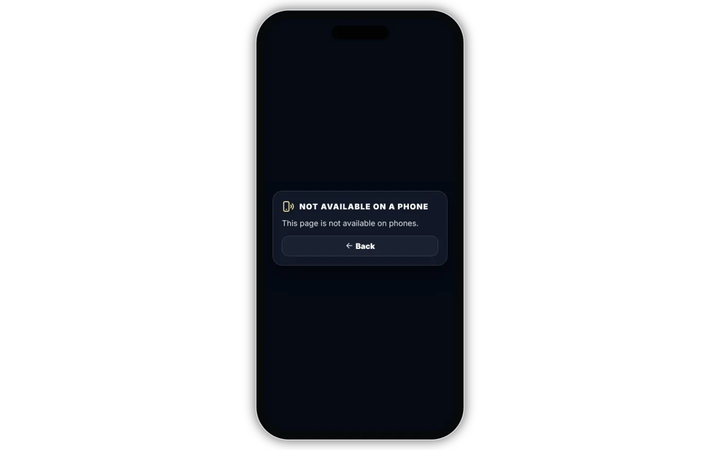 The logo editor is unavailable on a phone