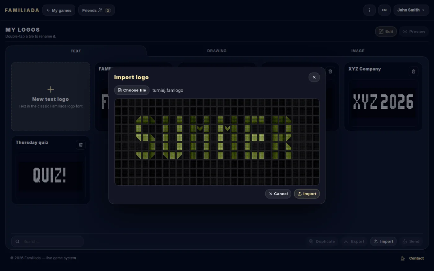 Importing a logo from a file