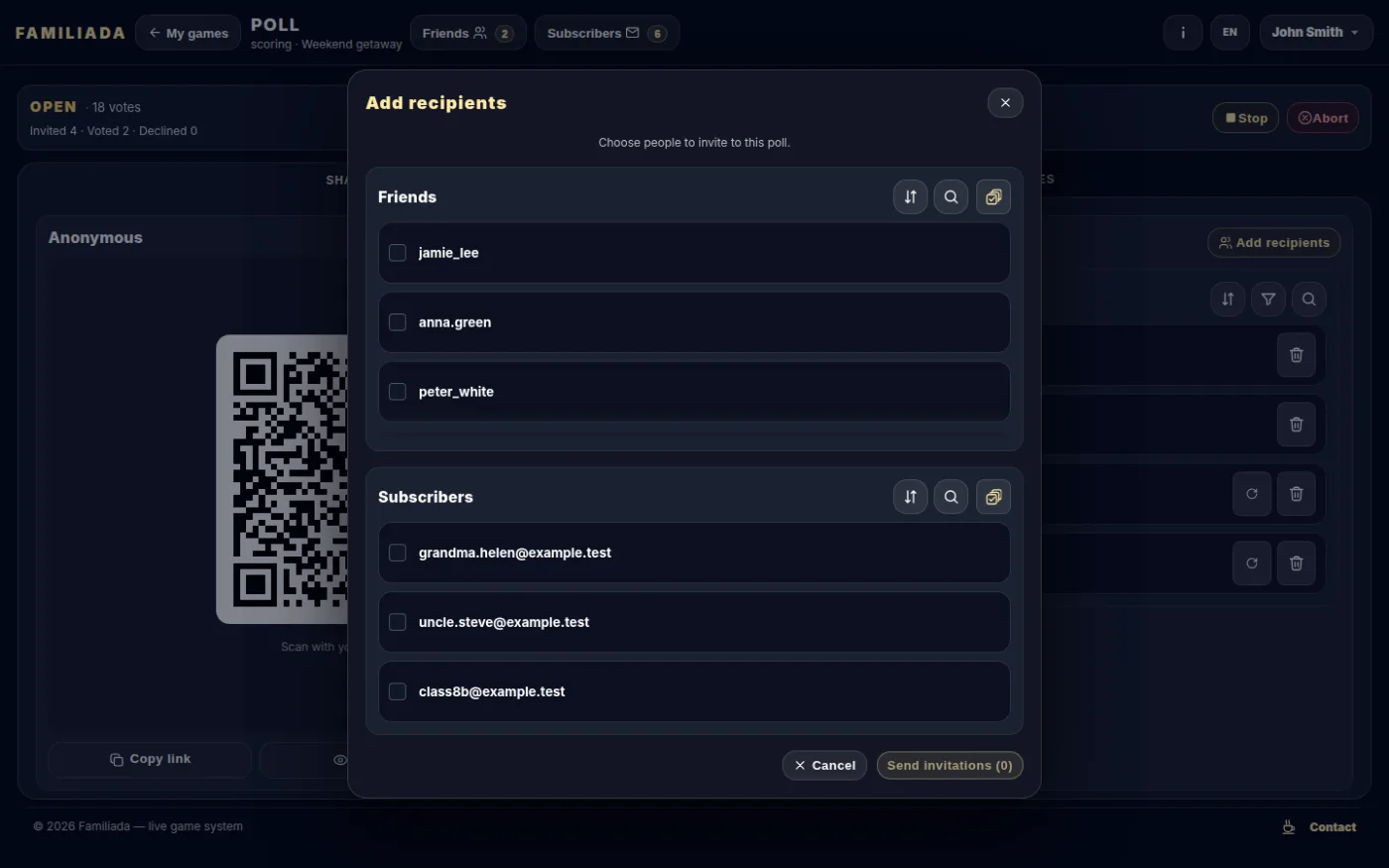 Add recipients